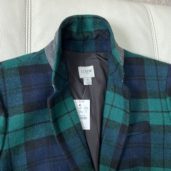 NWT J Crew Tartan Plaid Blazer Size 4 - Picture 3 of 3